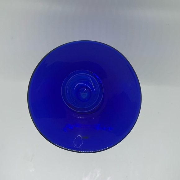 Rare find!  Atelier MORAVA CZECH cobalt blue twisted stem glass candlestick! - Picture 11 of 11